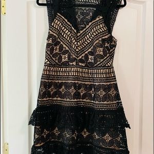 Francesca’s black lace dress